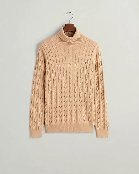 Gant Rollkragenpullover Zopfstrick Rollkragenpullover aus Baumwolle günstig online kaufen