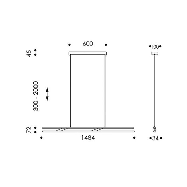 OLIGO LED-Hängelampe Linto HA, weiß/weiß, Metall, 927, dim günstig online kaufen