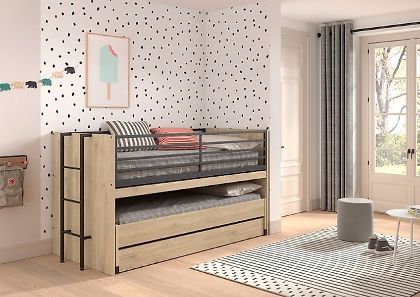 Home affaire Etagenbett »praktisches Etagenbett mit viel Funktion, 2 Dekore günstig online kaufen
