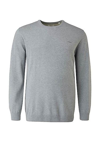 s.Oliver Feinstrickpullover aus Baumwolle Farbe grau Größe: 3XL günstig online kaufen