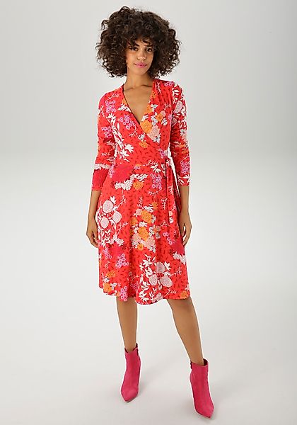 Aniston CASUAL Jerseykleid mit fantasievollem Blumendruck- jedes Teil ein U günstig online kaufen