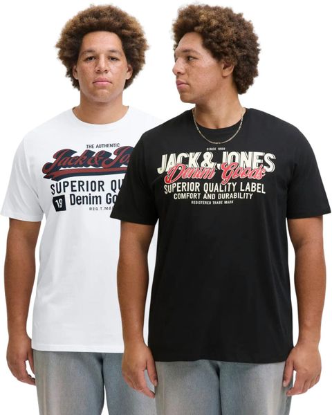 Jack & Jones PlusSize Print-Shirt (2er-Pack) günstig online kaufen