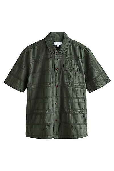 Next Kurzarmhemd Strukturiertes Kurzarmhemd mit Karomuster (1-tlg) günstig online kaufen