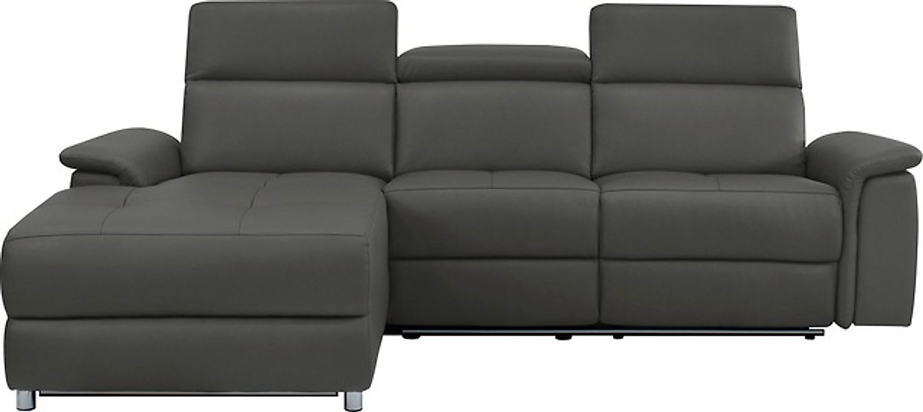 Home affaire Ecksofa »Pareli, L-Form, 259cm,m. Recamiere, Echtleder, Kunstl günstig online kaufen