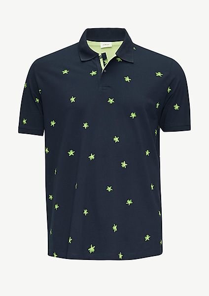 s.Oliver Kurzarmshirt Poloshirt mit All-over-Print und günstig online kaufen