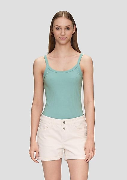 QS Muskelshirt T-Shirt Ärmelloses Top mit Rippstruktur günstig online kaufen