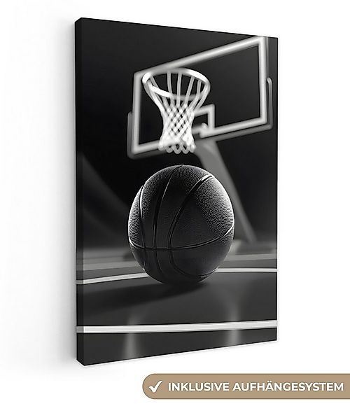 OneMillionCanvasses® Leinwandbild Basketball - Basketballplatz - Linien, Fo günstig online kaufen