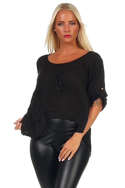 Mississhop Kurzarmshirt Damen 100 % Leinen günstig online kaufen