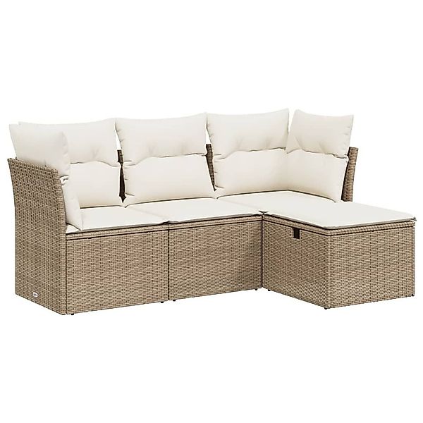 vidaXL Gartenlounge-Set 4-tlg. Garten-Sofagarnitur mit Kissen günstig online kaufen