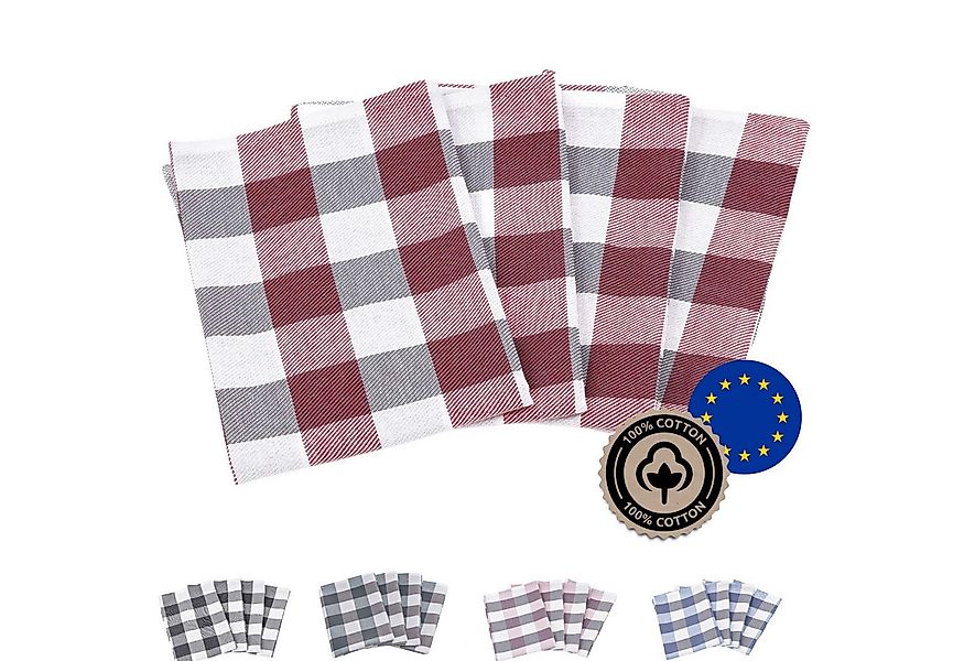 Zestri Geschirrtuch 4er-Set kariert aus 100% Baumwolle, (4 Stück), mit Aufh günstig online kaufen