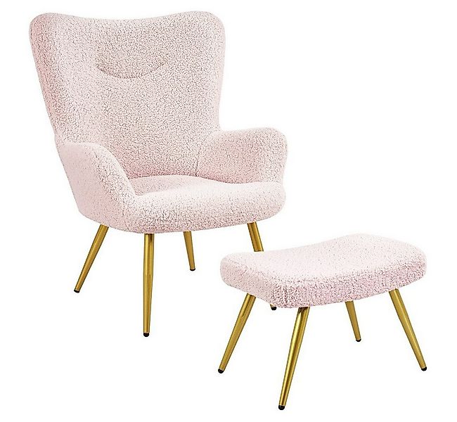 Yaheetech Relaxsessel Ohrensessel mit Hocker, Loungesessel mit Klappbarer R günstig online kaufen