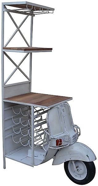 Kobolo Regal Weinregal SCOOTER aus Mango-Holz und Metall günstig online kaufen