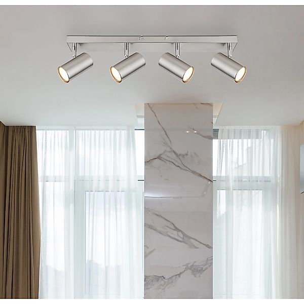 Globo Lighting Deckenstrahler   ¦ silber ¦ Maße (cm): B: 56 H: 12 T: 6.0 La günstig online kaufen