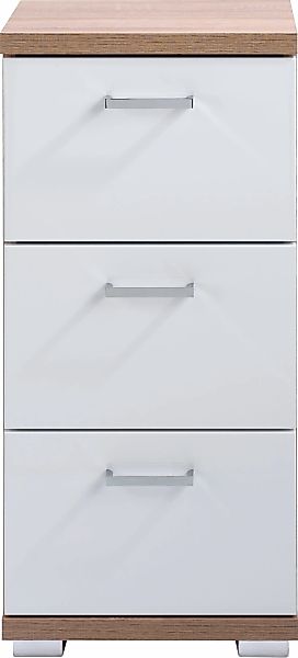 byLIVING Badkommode "Nebraska" Breite 35 cm, Badezimmerschrank mit Metallgr günstig online kaufen