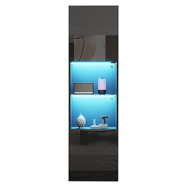 MODFU Vitrine freistehende Hochschrank, Hochglanzschränke (Highboard, günstig online kaufen