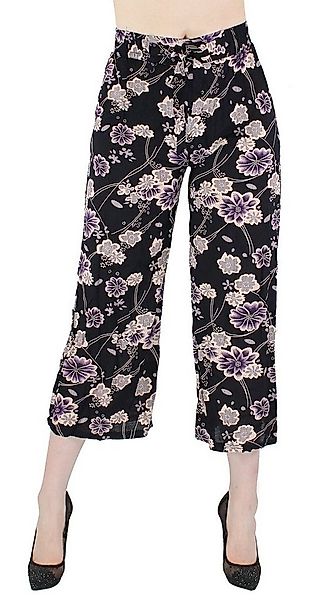 dy_mode Palazzohose Damen Palazzohose Capri Hose in Blumen Muster Freizeith günstig online kaufen