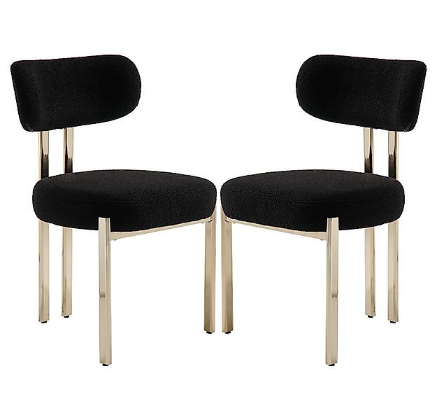 WAHSON OFFICE CHAIRS Esszimmerstuhl aus Teddystoff 2er Set Küchenstuhl mit günstig online kaufen