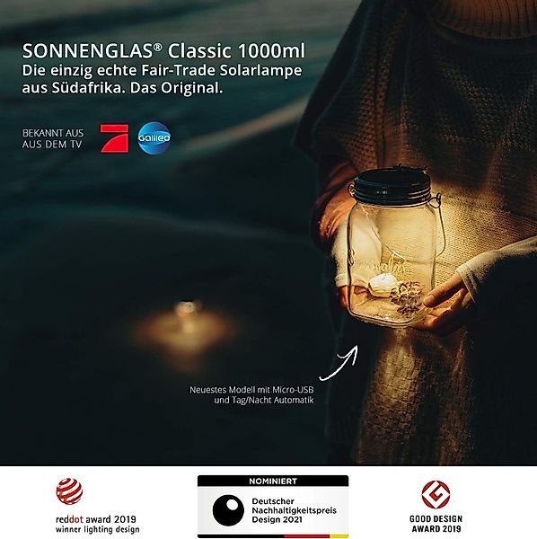 SONNENGLAS LED Solarleuchte SONNENGLAS, Original Solarlampe günstig online kaufen