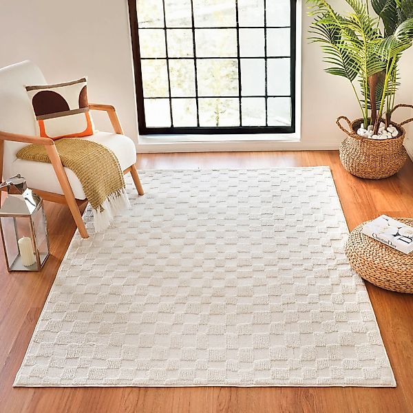 Livabliss Teppich "GIJON" rechteckig 14 mm Höhe Skandinavischer Teppich mit günstig online kaufen