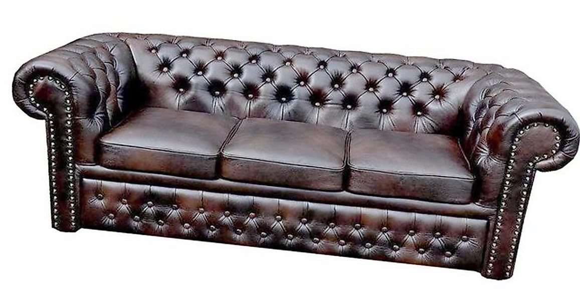 JVmoebel Sofa Chesterfield Sofa Couch Ledersofa Polster Garnitur Leicester günstig online kaufen