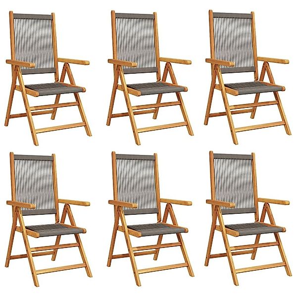 vidaXL Gartenstuhl Gartenstuhl Verstellbar 6 Stk. günstig online kaufen