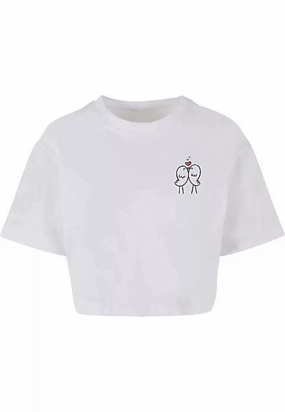 Merchcode T-Shirt "Merchcode Ladies Hugs & Love - Birds Love Short Oversize günstig online kaufen