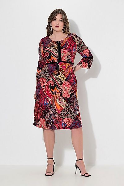 MIAMODA Jerseykleid Kleid Patch-Muster Samtbänder günstig online kaufen