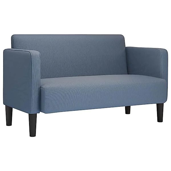 vidaXL Zweisitzer-Sofa Blau 109 cm Cordstoff 4100525 günstig online kaufen