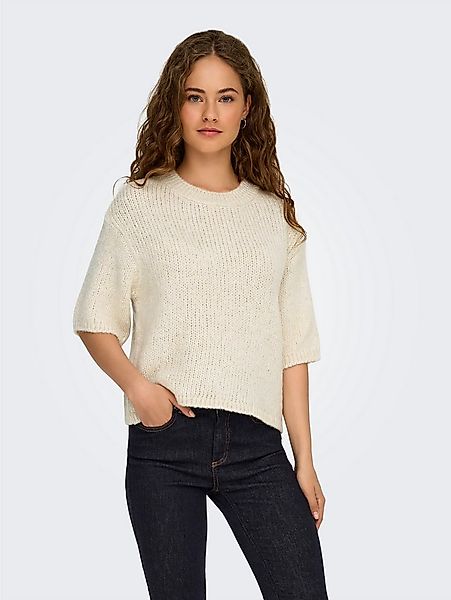JDY Strickpullover JDYLINEA S/S PULLOVER O-NECK KNT NOOS Kunstfaser, Knit F günstig online kaufen