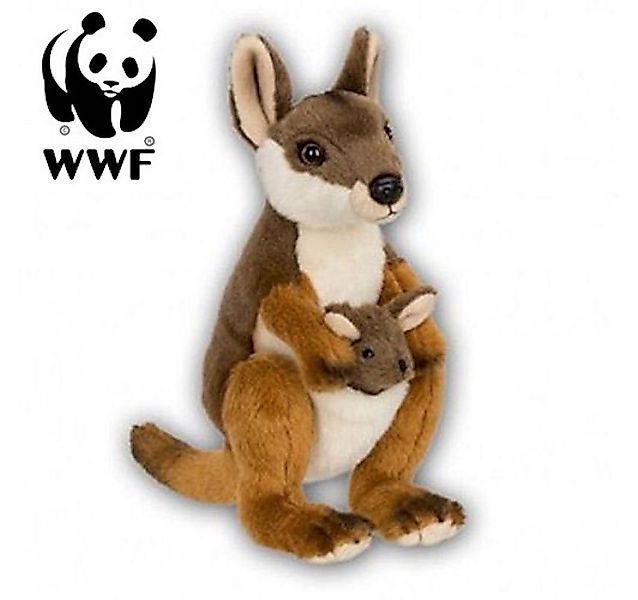 WWF Kuscheltier Plüschtier Känguru mit Baby (19cm), stehend günstig online kaufen