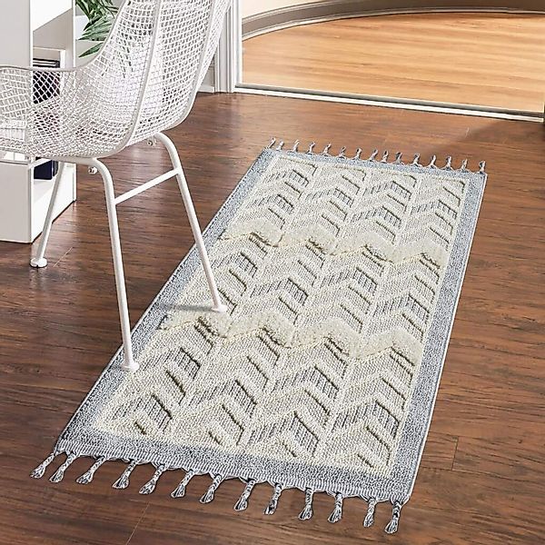 Carpet City Hochflor-Teppich »VALENCIA 920« rechteckig 20 mm Höhe Läufer, B günstig online kaufen