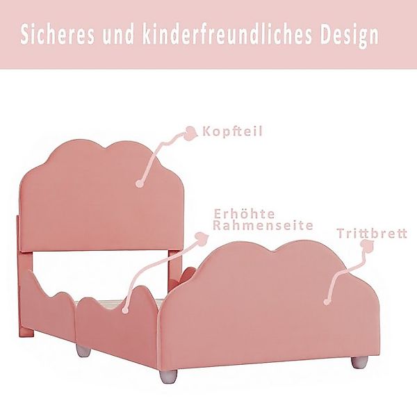 STILVORA Bett 90x200 Polsterbett mit Lattenrost,Bettgestell ohne Matratze,r günstig online kaufen