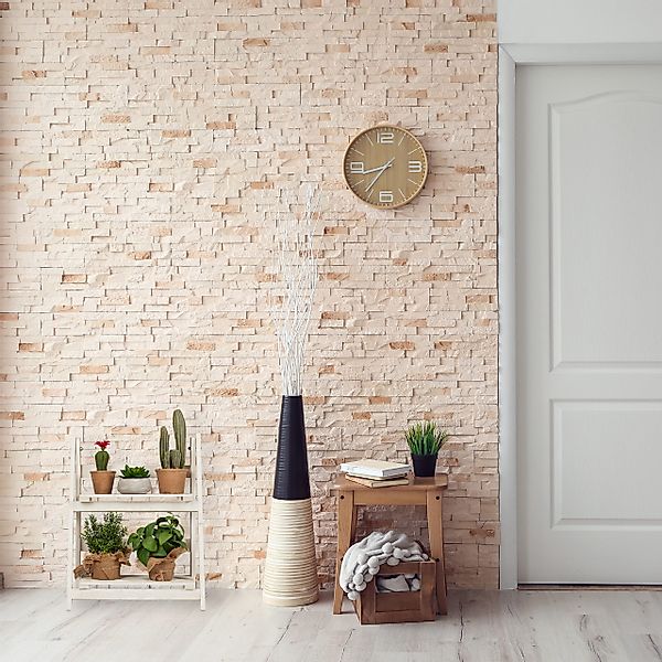relaxdays Blumenständer Weiße Blumentreppe aus Holz, günstig online kaufen