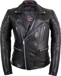 MDM Motorradjacke Herren Retro Lederjacke Motorrad günstig online kaufen