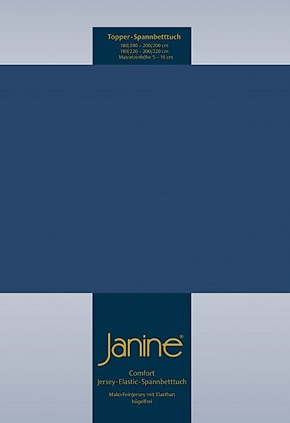 Janine Janine Topper-Spannbetttuch 5001 (für Box-Spring Betten) marine (82) günstig online kaufen