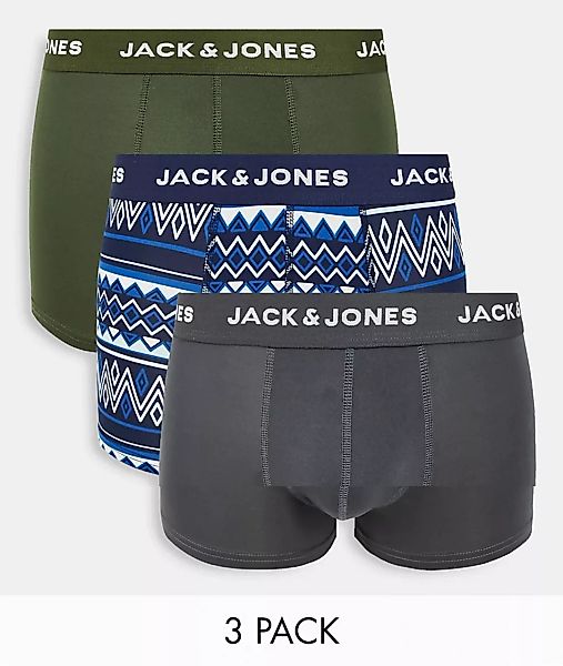 Jack & Jones – Unterhosen aus Mikrofaser in verschiedenen Farben im 3er-Pac günstig online kaufen