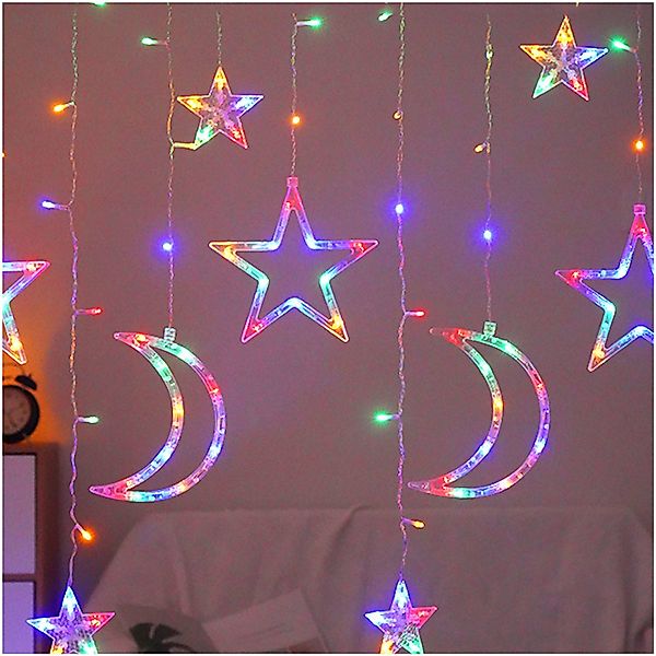 Qualra LED-Lichterkette 120 LEDs Lichtervorhang Stern günstig online kaufen