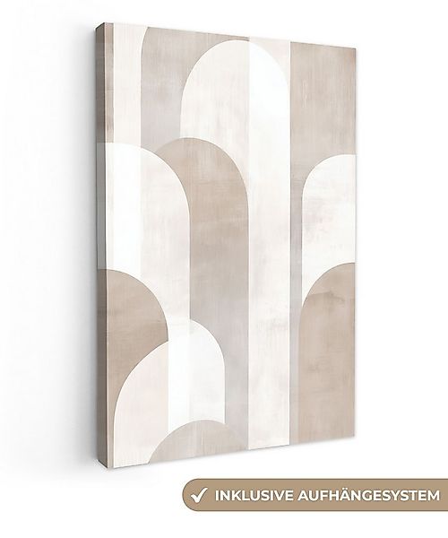OneMillionCanvasses® Leinwandbild Abstrakte Bögen - Modern - Beige, Fotodru günstig online kaufen
