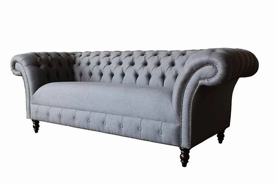 JVmoebel Sofa Chesterfield Sofa 3 Sitzer Couch Polster Luxus Textil Couchen günstig online kaufen