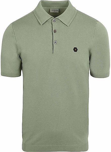 No Excess Knitted Poloshirt Grün - Größe XXL günstig online kaufen