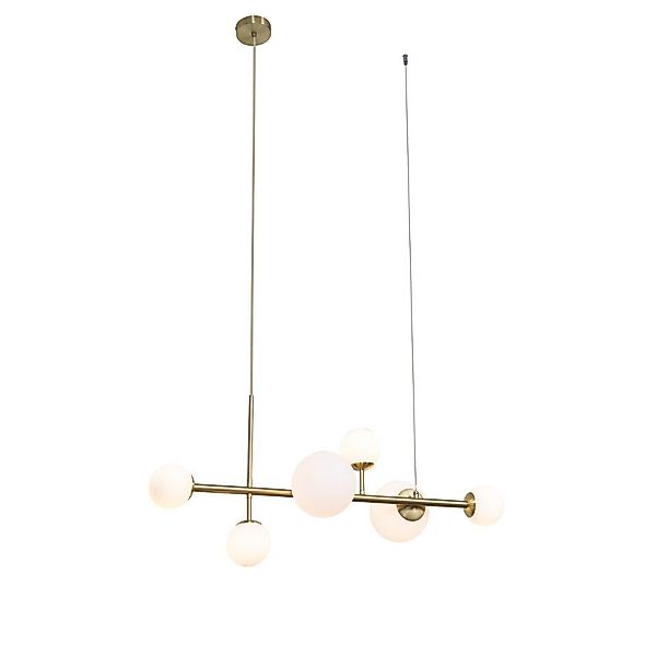 Qazqa Pendelleuchte Monaco, ohne Leuchtmittel, G9, Gold, Hotel chic, Metall günstig online kaufen