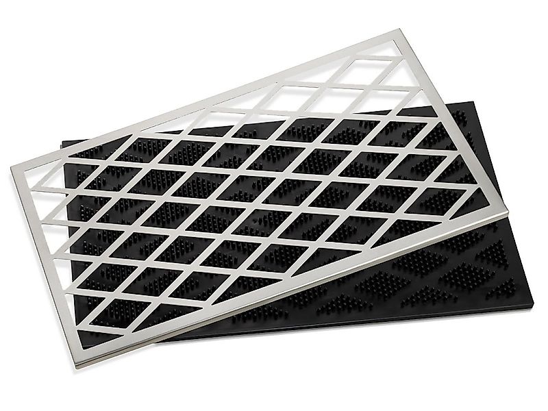 HEIMWERT Fußmatte Schuhabstreifer Fußmatte aus rostfreiem Edelstahl, rechte günstig online kaufen