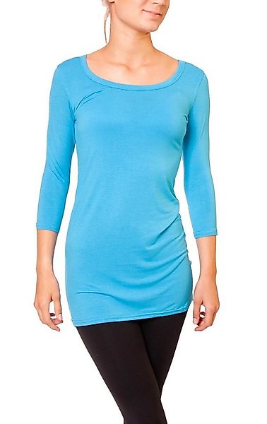 Muse Rundhalsshirt Basic 3/4 Arm Longshirt Skinny Fit 1098 günstig online kaufen