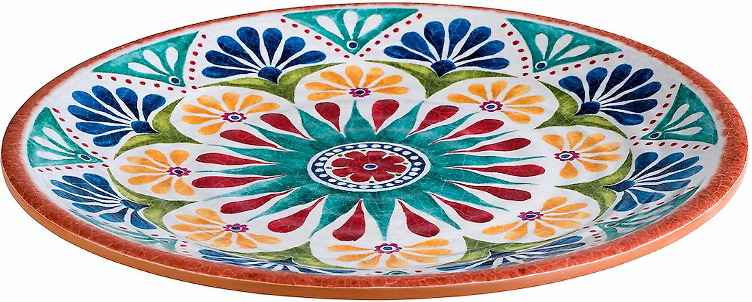 APS Teller "Arabesque" Terrakotta-Optik, spülmaschinengeeignet, Ø 26,5 cm günstig online kaufen