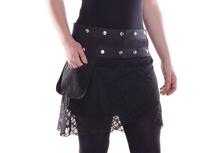 Vishes Wickelrock Mini Lagen Wickelrock Spitzenrock Spitze Baumwolle Lagenl günstig online kaufen