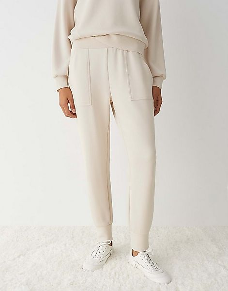 OPUS Stoffhose MYHA CLUB mit samtiger Optik Schmal zulaufendes Bein, angera günstig online kaufen