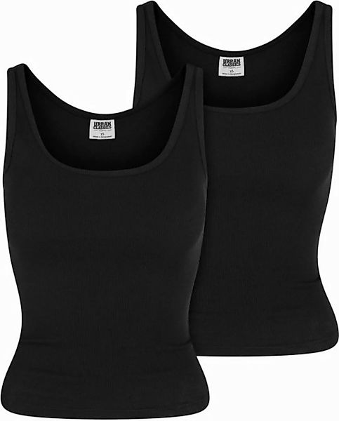 URBAN CLASSICS T-Shirt Ladies Organic Basic Rib Top 2-Pack günstig online kaufen