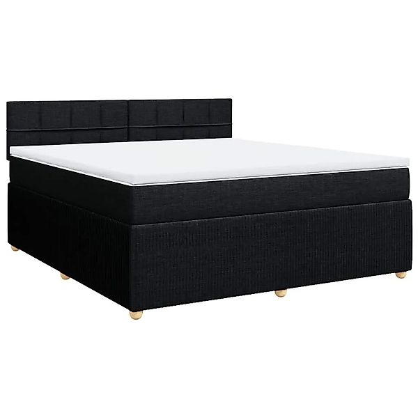 vidaXL Boxspringbett mit Matratze Schwarz 180x200 cm Stoff 3287537 günstig online kaufen