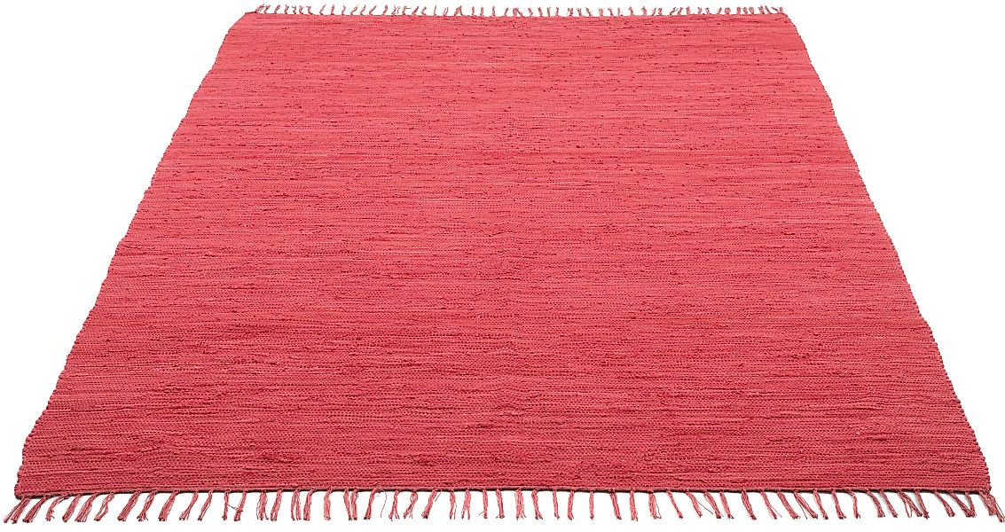 Lüttenhütt Teppich »Insa«, rechteckig, Fleckerl, Uni Farben, handgewebt, pf günstig online kaufen