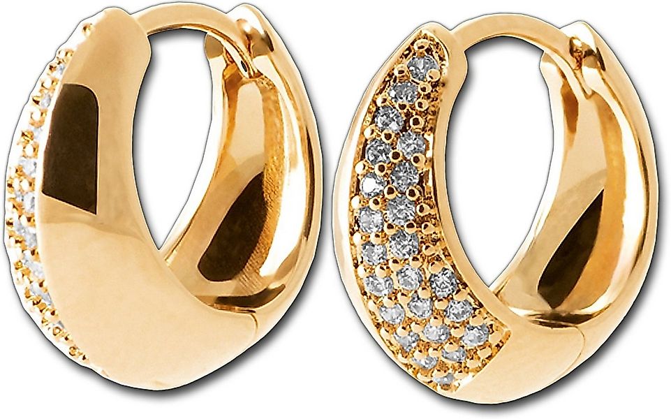 Balia Creolen-Set Balia Creole plain Zirkonia (Creole), Creolen vergoldet ( günstig online kaufen